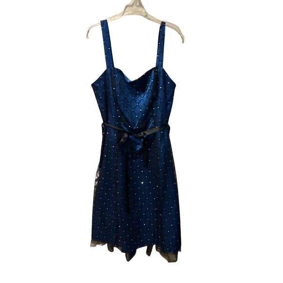 Women’s Blu Sage  Blue Midi Party Dress. Size 16W - Picture 1 of 6